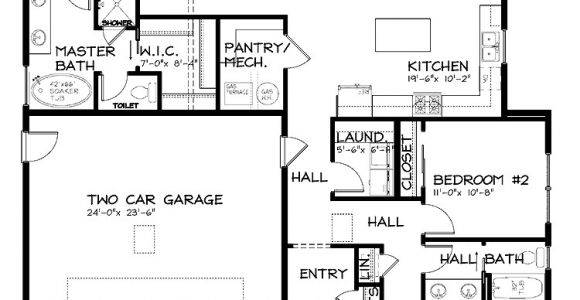 Open Floor Plans for One Story Homes Marvelous House Plans 1 Story 8 Craftsman Single Story