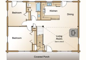 Open Floor Plans Small Homes 3 Bedroom Log Home Plan Real Log Style