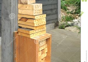 Orchard Mason Bee House Plans Bee House for orchard Mason Bees Royalty Free Stock Photos