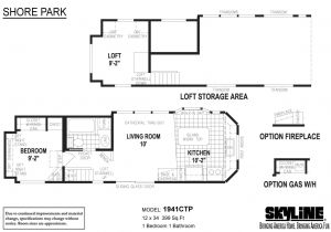 Park Model Home Floor Plans Shore Park 1941ctp by Skyline Homes Park Models