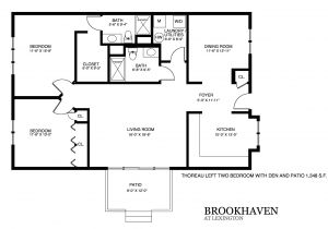 Patio Home Floor Plans Free Brookhaven Patio Home Floor Plans