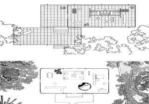 Philip Johnson Glass House Plans Site Plan Of Farnsworth House Home Design and Style