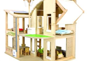 Plan toys Doll Houses Plan toys Green Dolls 39 House with Furniture
