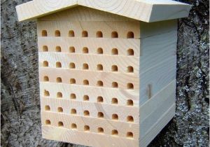 Plans for Building A Mason Bee House Osmia Lodge Mason Bee House by andrewsreclaimed On Etsy