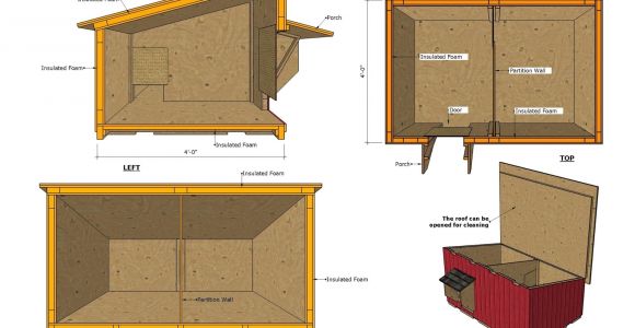Plans for Dog House with Insulation Home Garden Plans Dh100 Insulated Dog House Plans Dog