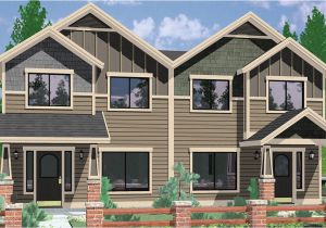 Plans for Duplex Homes Narrow Lot Duplex House Plans Narrow and Zero Lot Line