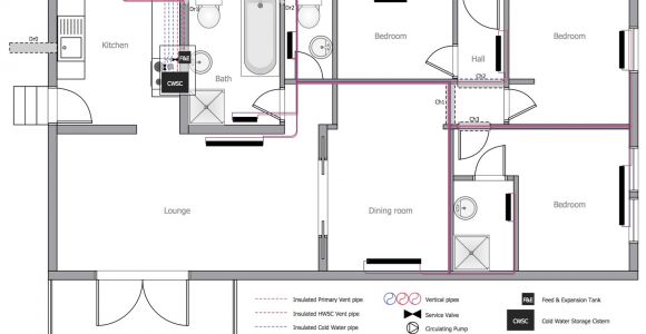 Plumbing Plan for A House Plumbing and Piping Plans solution Conceptdraw Com