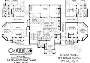 Quad Home Plans Stonecliff Quad Cabins House Plan Active Adult House Plans