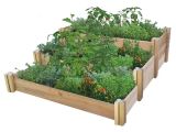 Raised Garden Bed Plans Home Depot Gronomics 48 In X 50 In X 19 In Multi Level Rustic