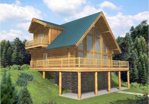 Raised Home Plans Leola Raised A Frame Log Home Plan 088d 0046 House Plans