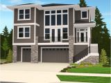 Raised House Plans with Garage Underneath A Deluxe Home for An Uphill Site with A Front View the