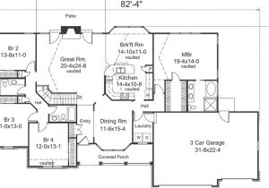 Ranch Home Floor Plans 4 Bedroom 4 Bedroom 3 Bath House Plans Homes Floor Plans
