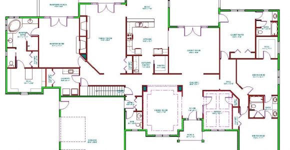 Ranch Home Floor Plans Split Bedrooms Mediterranean House Plan Single Level Mediterranean Ranch