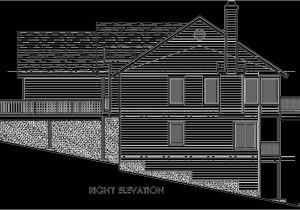 Rear View Home Plans Rear View House Plan W Daylight Basement