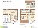 Residential Home Plans Residential House Plan Stock Illustration Illustration Of
