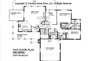 Reverse Floor Plan Home Mid Sized Open House Plan Chp Ms 1812 Ac Sq Ft