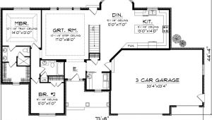 Reverse Ranch House Plans House Plan 73148 at Familyhomeplans Com