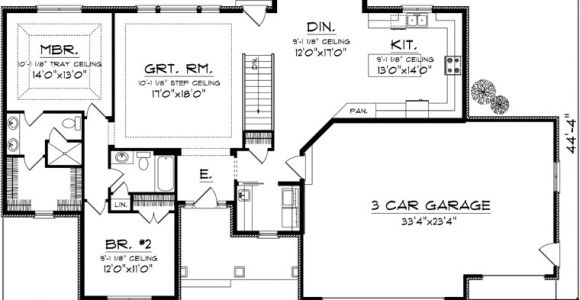 Reverse Ranch House Plans House Plan 73148 at Familyhomeplans Com