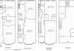 Row Home Floor Plan Rowhouse Floor Plans Find House Plans