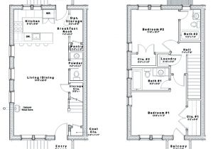 Row Home Floor Plans Free Home Plans Rowhouse Plans
