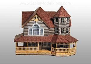 Scale Model House Plans Old Victorian Home Finished with Model Builder Patterns