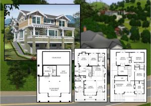 Sims 3 Home Plans Mod Sims Bedroom Craftsman Cliffside Home House Plans