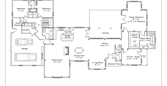 Single Floor Home Design Plans Single Story House Plans with Open Floor Plan Cottage