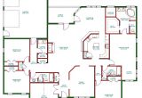 Single Home Floor Plans Traditional Ranch House Plan Single Level One Story Ranch