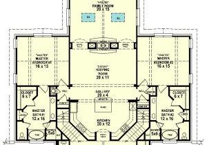 Single Level House Plans with Two Master Suites Dual Master Suites 58566sv 1st Floor Master Suite Cad