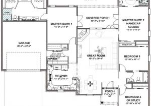 Single Level House Plans with Two Master Suites House Plans with 2 Master Bedrooms Smalltowndjs Com
