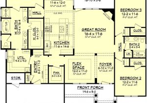 Single Story Home Plans with Bonus Room One Story House Plans Bonus Room Cottage House Plans