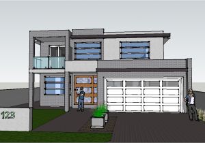 Sketchup Home Plans Modern House Plans Autocad Front Design