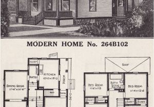 Small Foursquare House Plans 1916 Sears House Plans Modern Home 264b102 Prairie Box