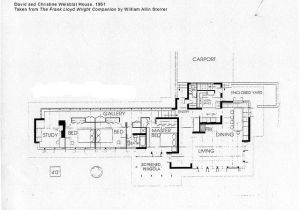 Small Frank Lloyd Wright House Plans David and Christine Weisblat House Plan 1951 Frank