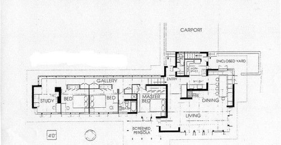 Small Frank Lloyd Wright House Plans David and Christine Weisblat House Plan 1951 Frank