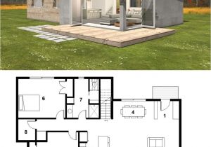 Small Home Plans Modern Small Modern Cabin House Plan by Freegreen Energy