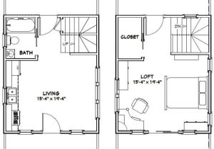Small House Plans 16×20 16×20 Tiny House 581 Sq Ft Pdf Floor Plan Dallas