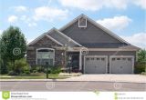 Small House Plans with 2 Car Garage Small House with Two Car Garage Stock Image Image Of