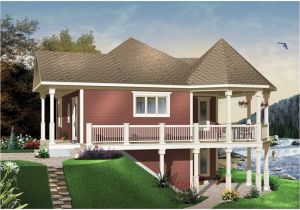 Small Waterfront Home Plan Waterfront House Plans with Walkout Basement Small House