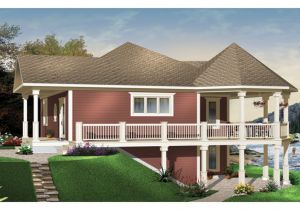 Small Waterfront Home Plan Waterfront House Plans with Walkout Basement Small House