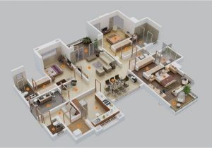 Spacious 3 Bedroom House Plans 3 Bedroom Apartment House Plans