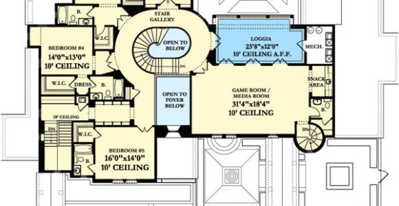 Spanish Colonial Home Plans Luxury Spanish Colonial House Plan 82012ka 1st Floor