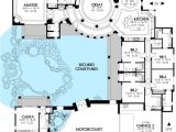 Spanish Home Plans Center Courtyard Pool Courtyard House Plan with Casita 16313md Architectural