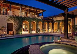 Spanish Home Plans Center Courtyard Pool Spanish Style Home with Courtyard Pool Mediterranean Style