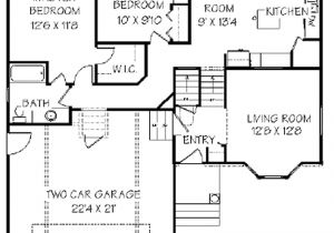 Split Plan Home Split Foyer House Plans House Plan W3490 Detail From