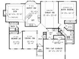 Split Ranch Home Plans Split Bedroom Ranch for Modest Lot 3858ja