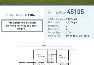 Starter Home Plans 3 Bedrooms Starter Home Plan 45105 total Living area 1 227 Sq Ft Starter Home Plans 3 Bedrooms Starter Home Plan 45105 total Living area 1 227 Sq Ft