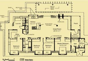 Strawbale Home Plans Passive solar Straw Bale House Plans Green Building