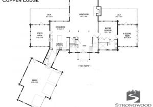 Strongwood Log Homes Floor Plans Copper Lodge Floor Plan First Floor Strongwood Log