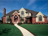 Stucco Home Plan Interplay Of Brick and Stucco 4160db Architectural